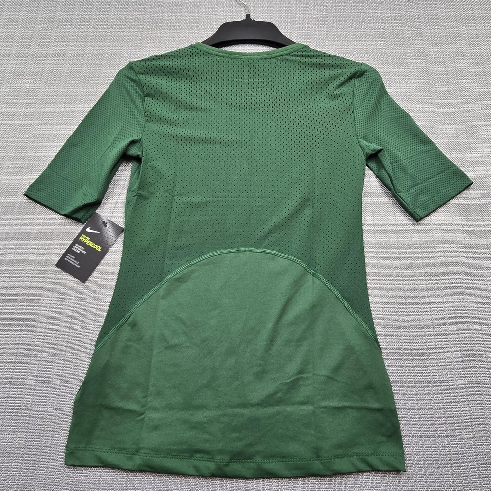 Nike Pro Hypercool Shirt Womens Medium Green Mesh Short Sleeve Training Top - Picture 8 of 10